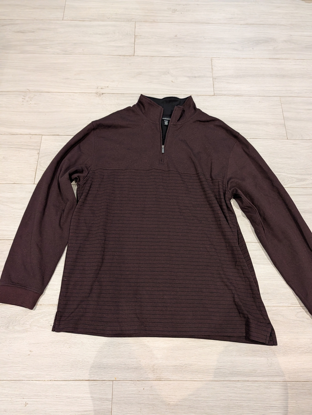 Van Heusen Men's Quarter-Zip Pullover - Dark Brown